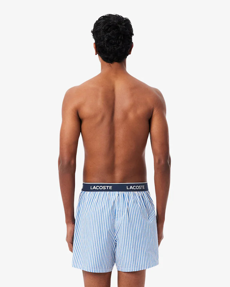 LACOSTE Pack de 3 boxers de popelina de algodão