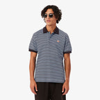 LACOSTE Polo listrada texturizada de corte clássico