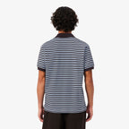 LACOSTE Polo listrada texturizada de corte clássico