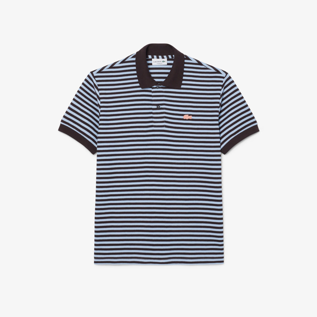 LACOSTE Polo listrada texturizada de corte clássico