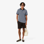 LACOSTE Polo listrada texturizada de corte clássico