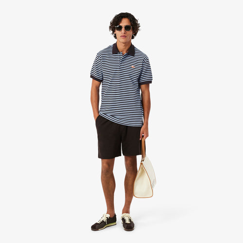 LACOSTE Polo listrada texturizada de corte clássico