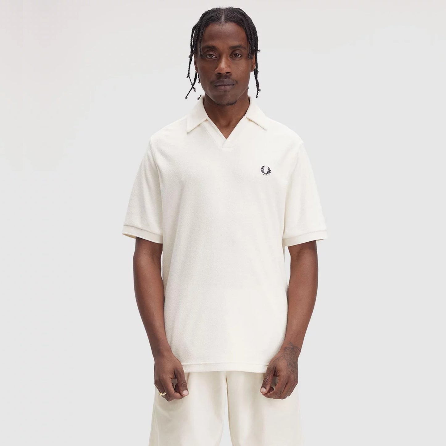 FRED PERRY Polo atoalhado de gola aberta
