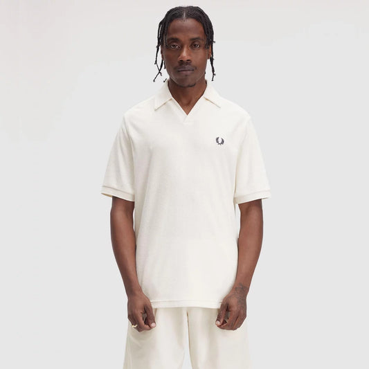 FRED PERRY Polo atoalhado de gola aberta