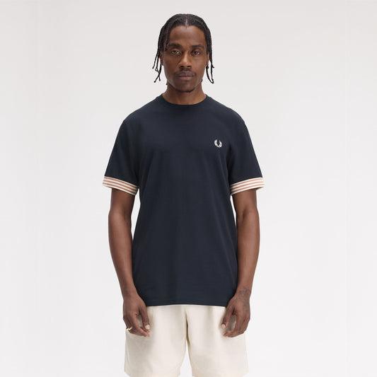 FRED PERRY T-shirt com punhos às riscas - CARISMAstore