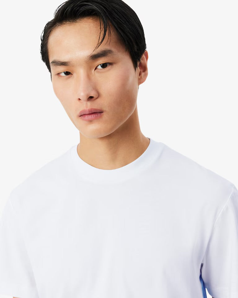 LACOSTE T-shirt de algodão com estampado