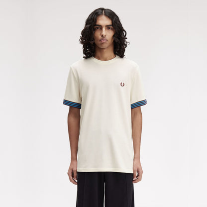 FRED PERRY T-shirt com punhos às riscas - CARISMAstore