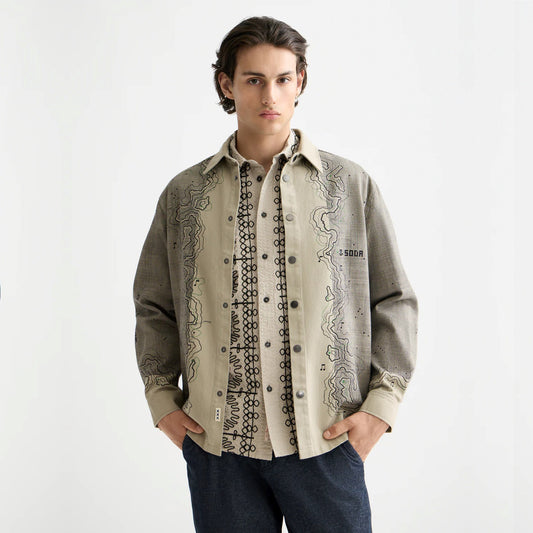SCOTCH&SODA Overshirt gráfica de posicionamento
