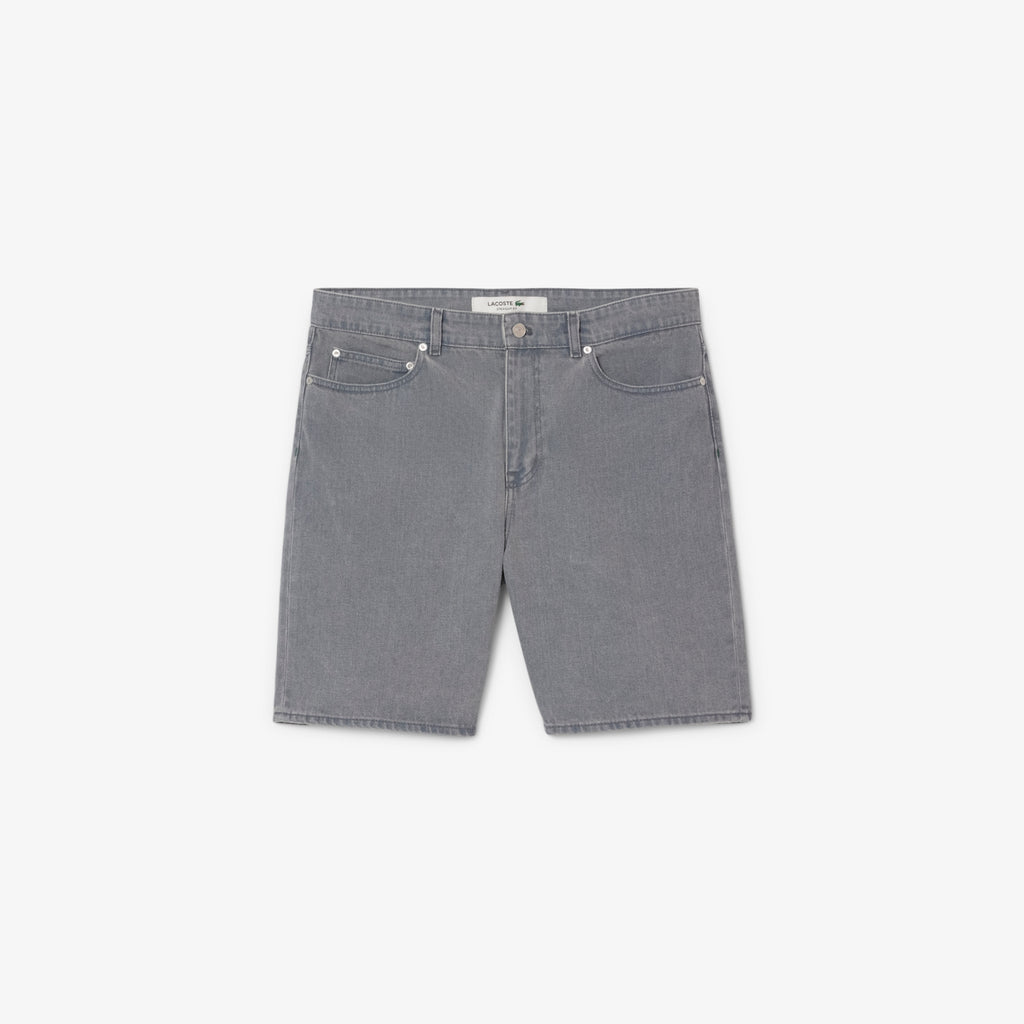 LACOSTE Calções bermuda de ganga com efeito lavado e tingido - CARISMAstore