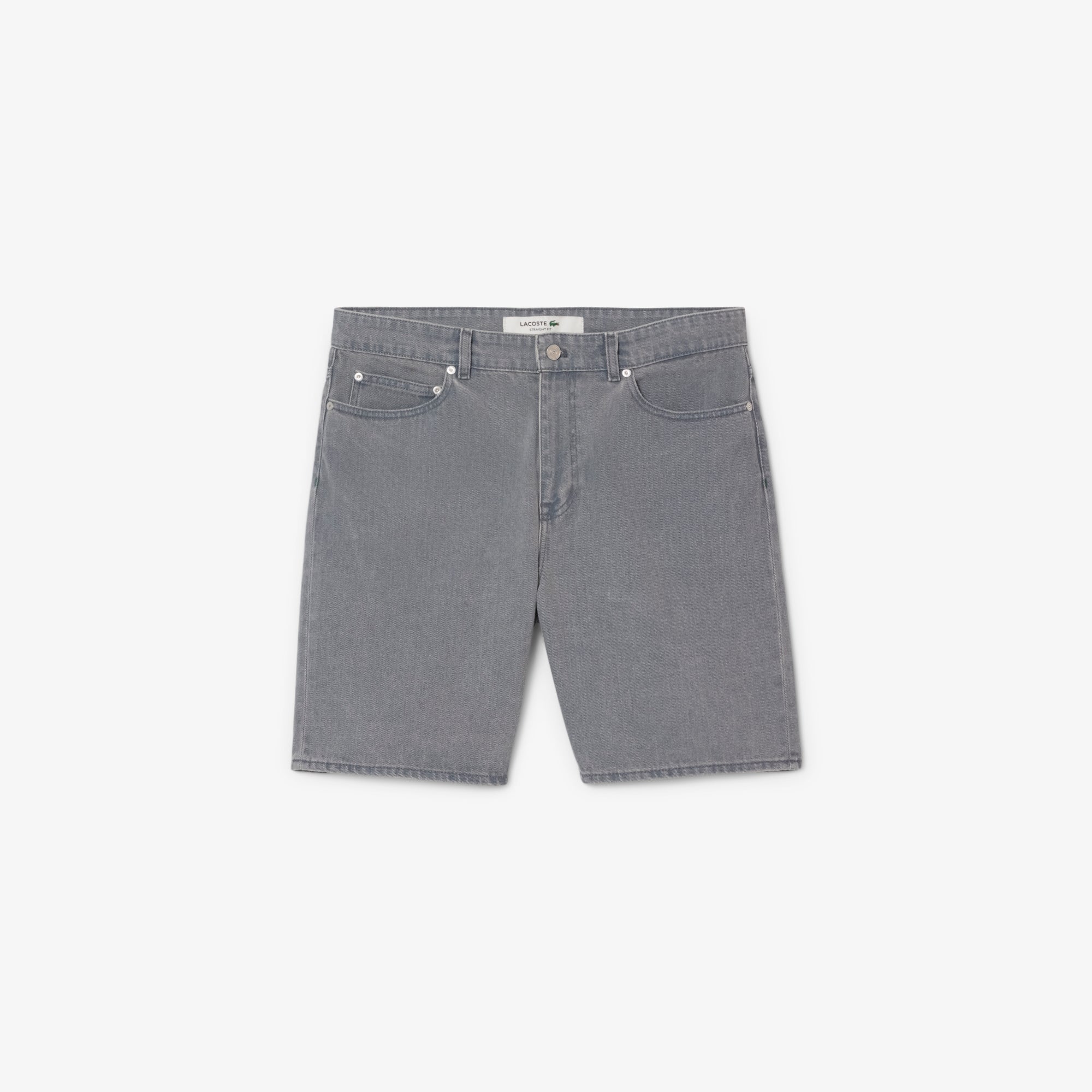 LACOSTE Calções bermuda de ganga com efeito lavado e tingido - CARISMAstore