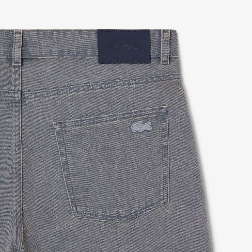 LACOSTE Calções bermuda de ganga com efeito lavado e tingido - CARISMAstore