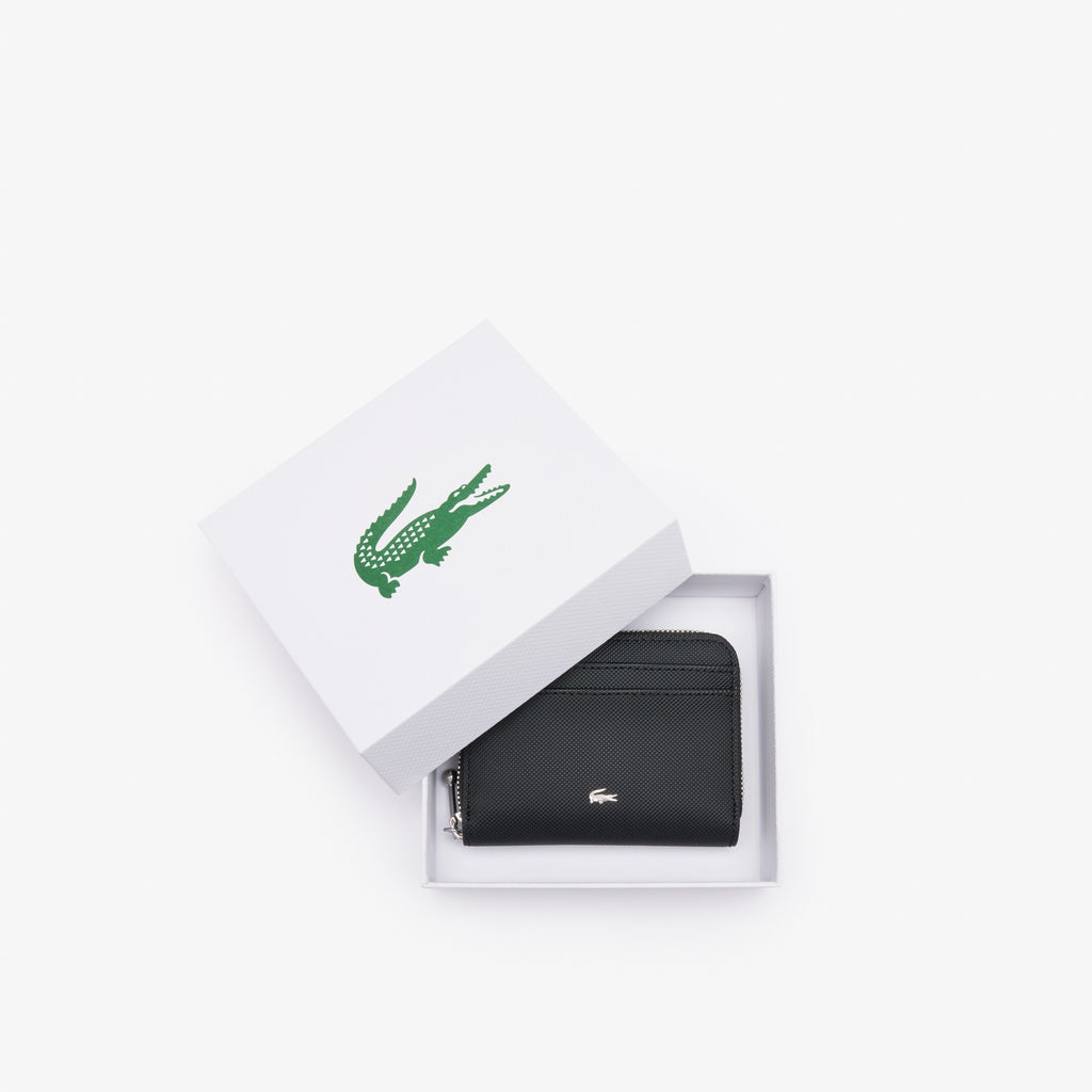 LACOSTE Carteira pequena com fecho zip daily city