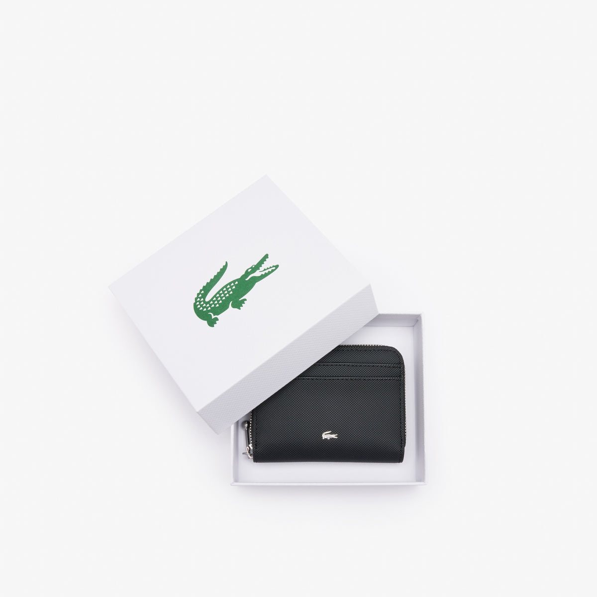 LACOSTE Carteira pequena com fecho zip daily city