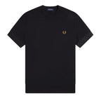 FRED PERRY T-shirt com punho jacquard