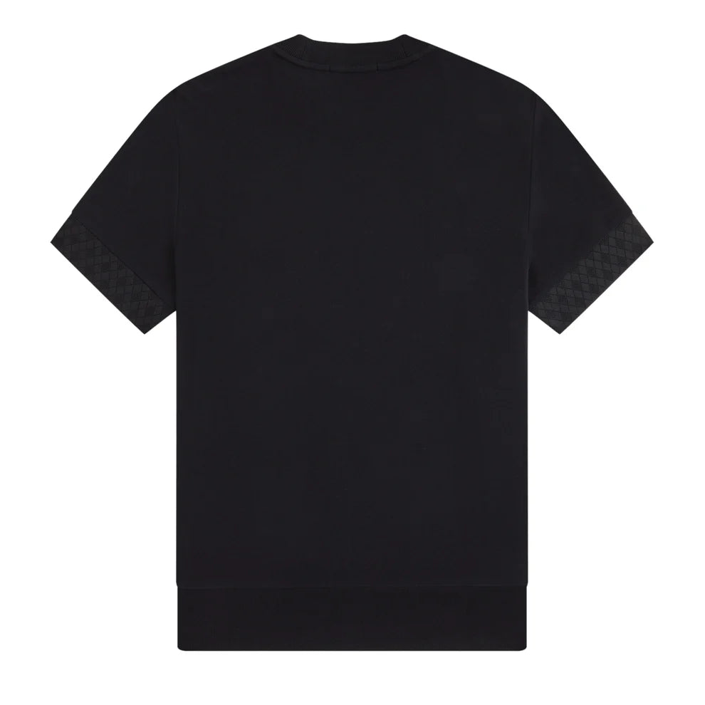 FRED PERRY T-shirt com punho jacquard