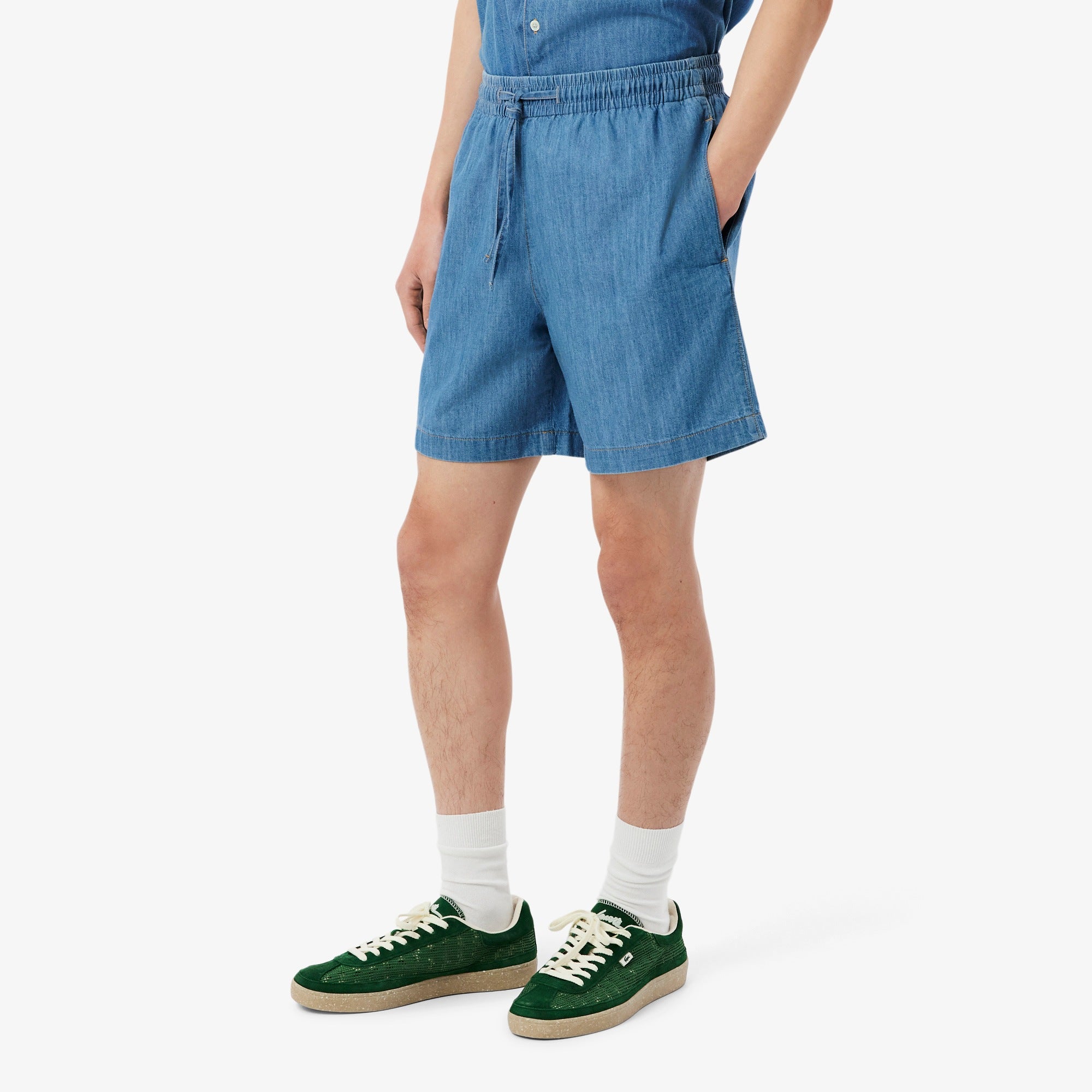 LCAOSTE Calções de ganga relaxed fit