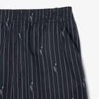 LACOSTE Calções de algodão listrados com estampado