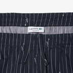 LACOSTE Calções de algodão listrados com estampado