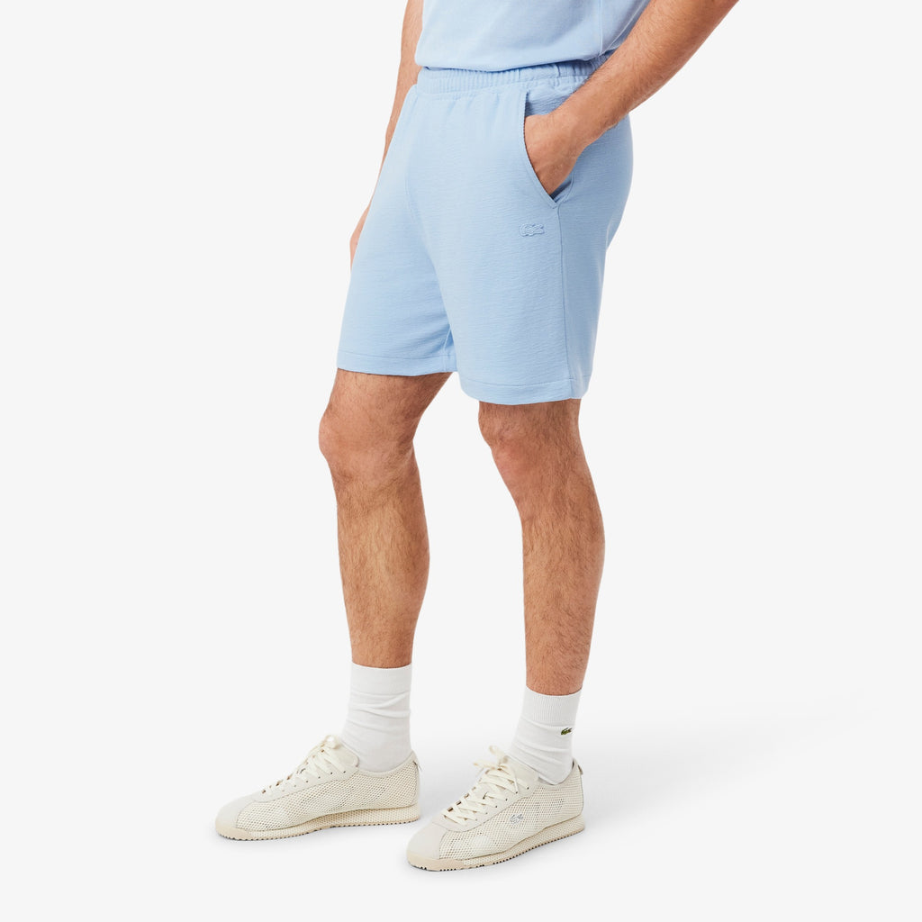 LACOSTE Textured jersey shorts