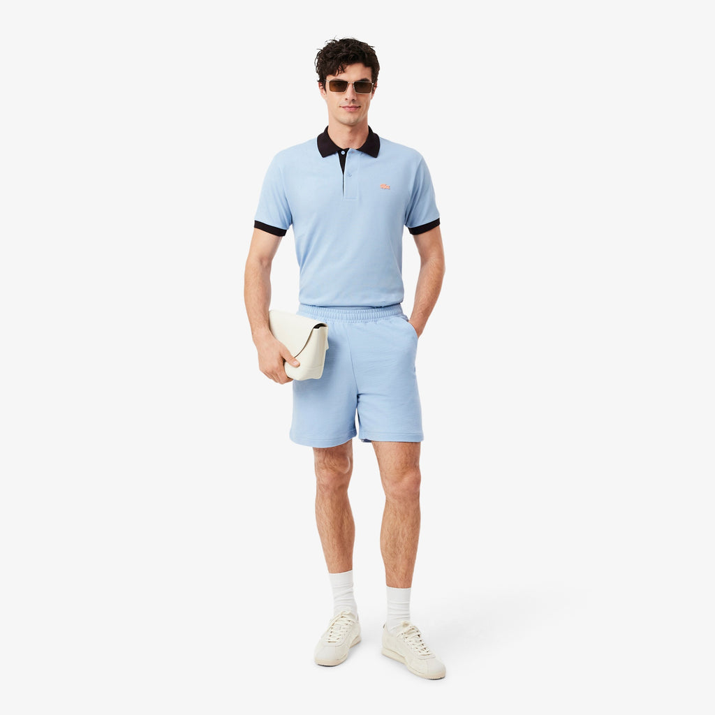 LACOSTE Textured jersey shorts