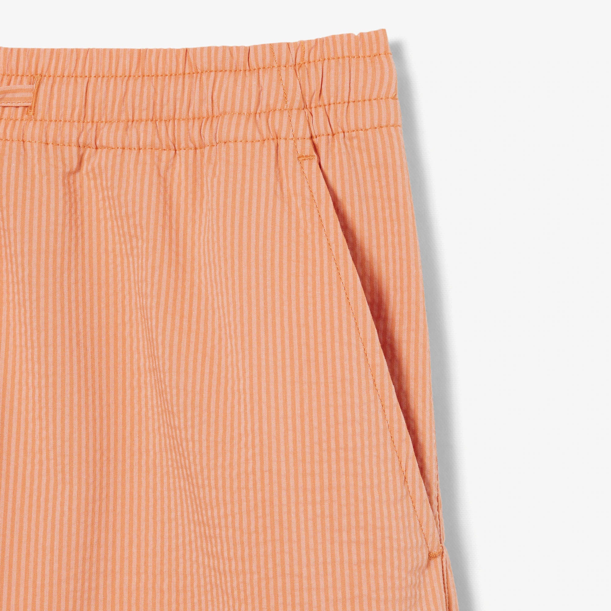 LACOSTE Calções em seersucker de algodão