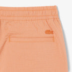 LACOSTE Calções em seersucker de algodão