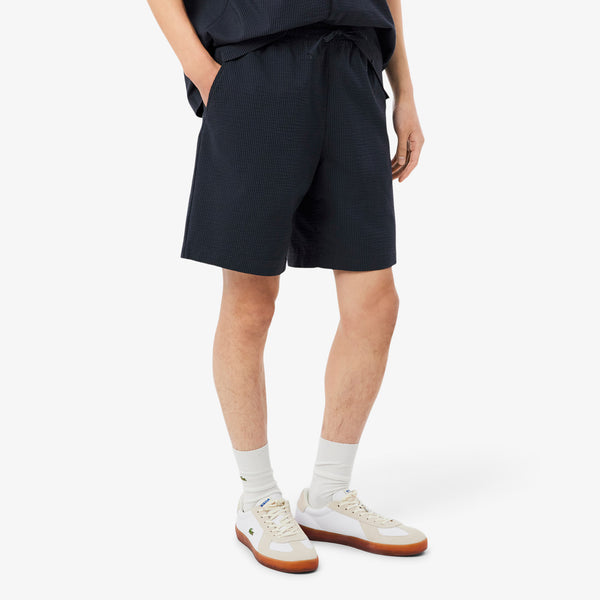 LCAOSTE Cotton seersucker shorts