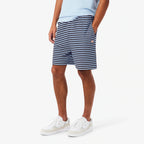 LACOSTE Calções de algodão listrados de corte regular