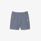 LACOSTE Calções de algodão listrados de corte regular