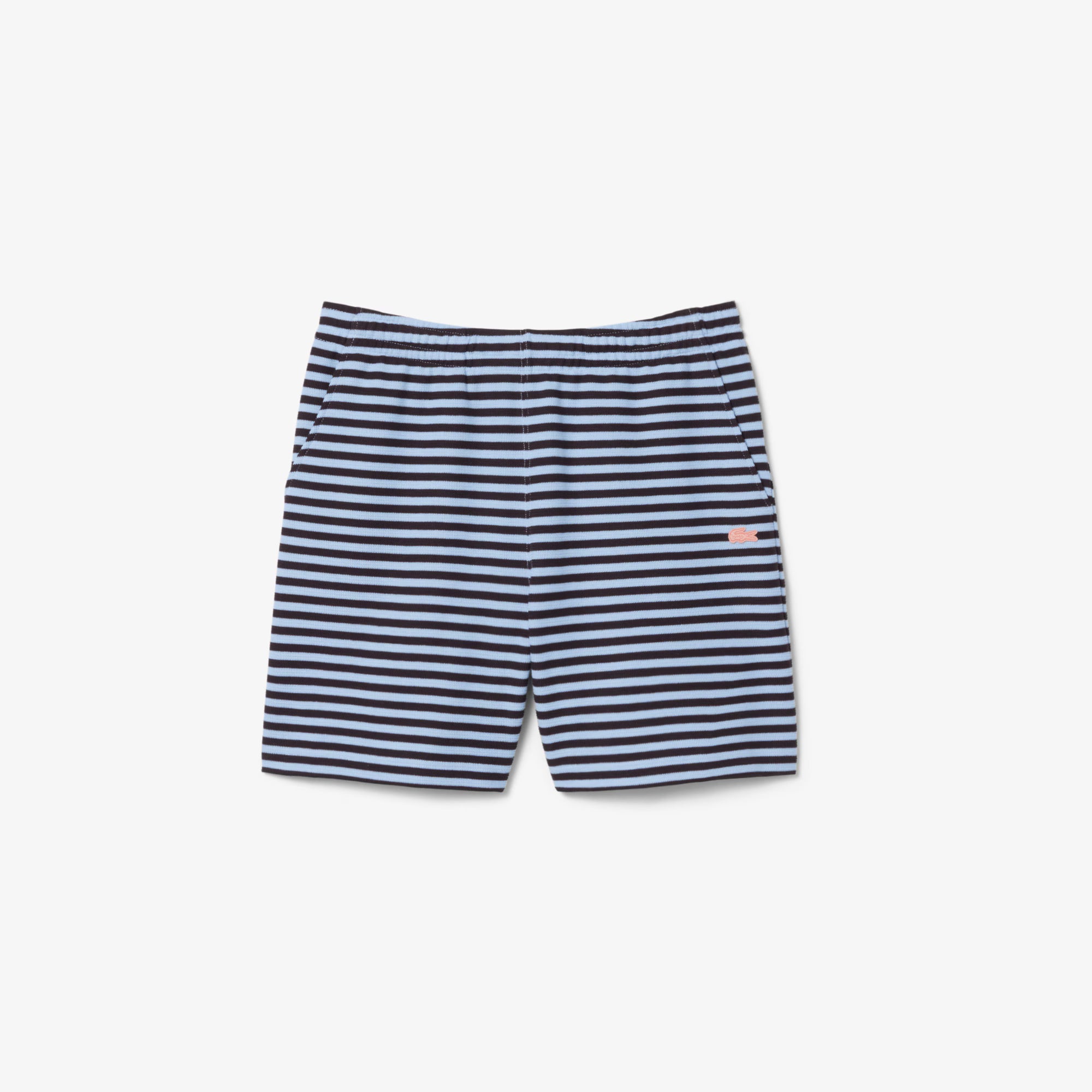 LACOSTE Calções de algodão listrados de corte regular