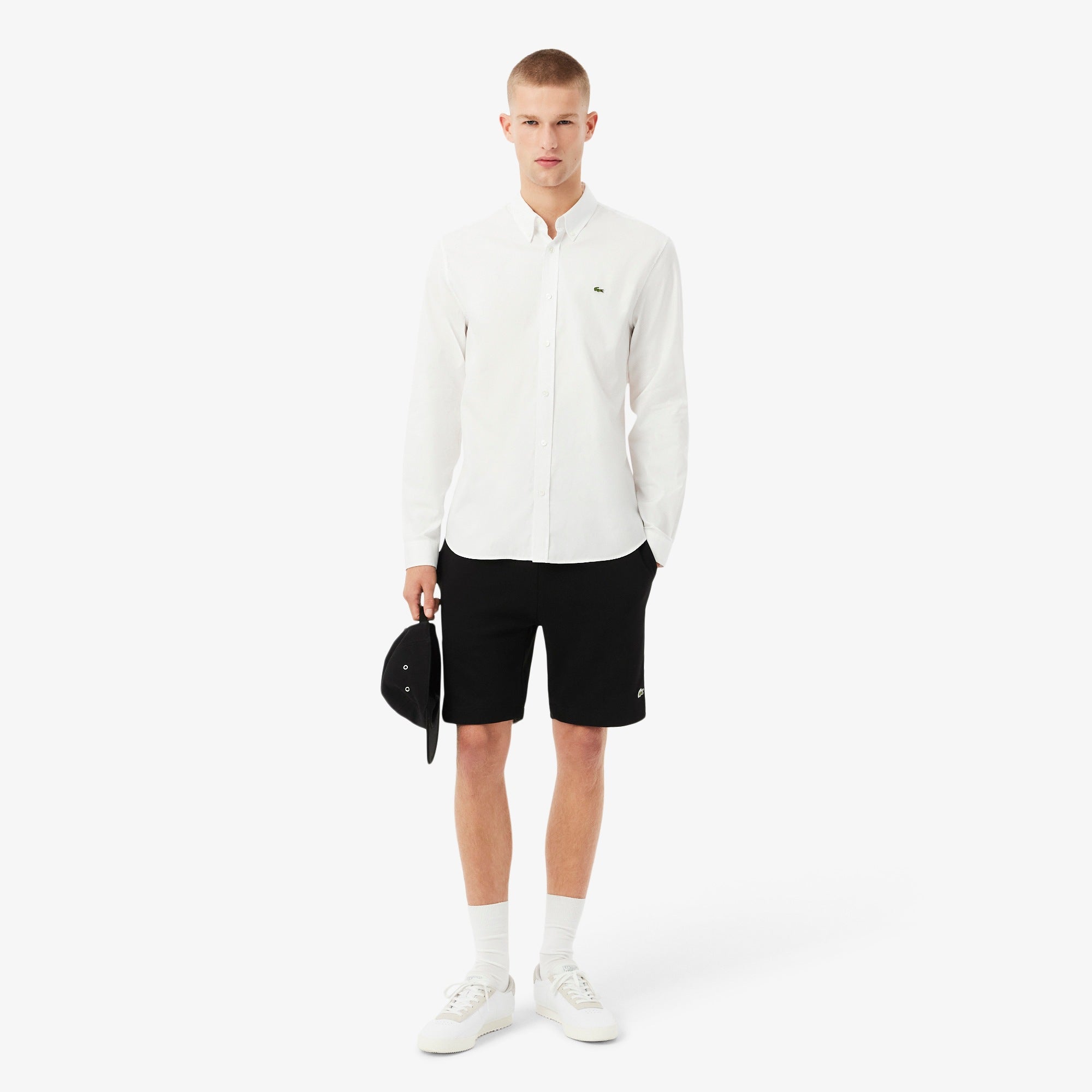 LACOSTE Calções em felpa regular fit