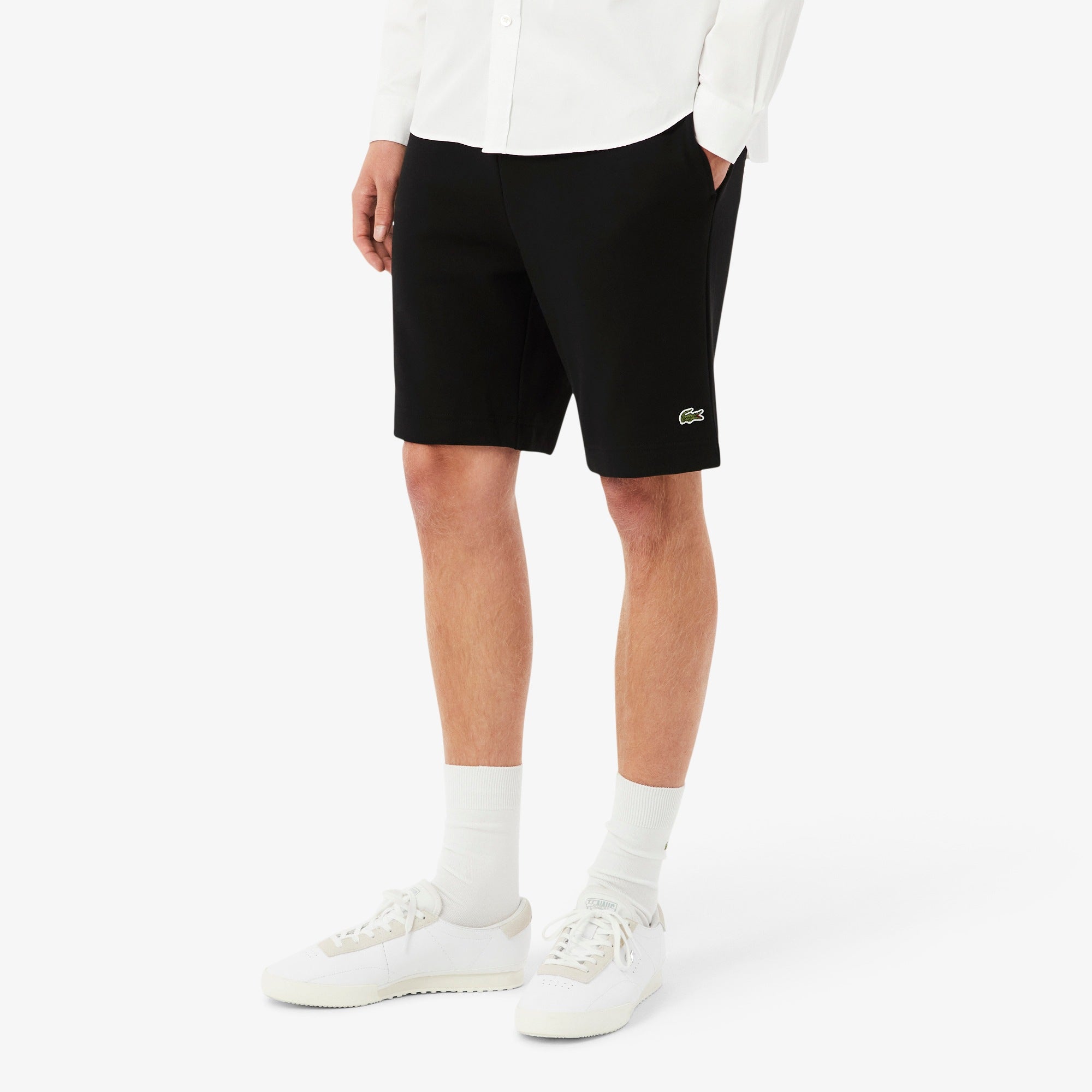 LACOSTE Calções em felpa regular fit