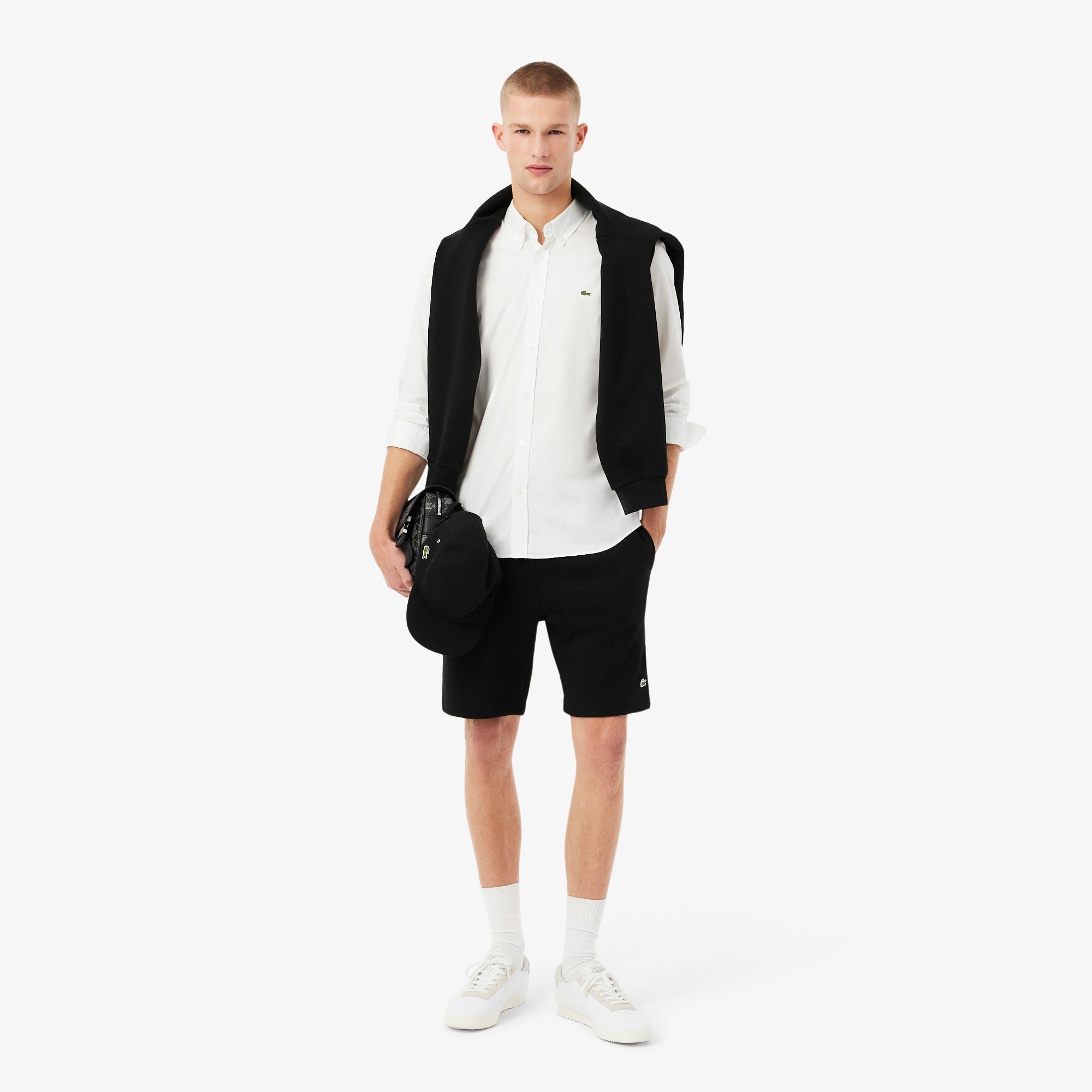 LACOSTE Calções em felpa regular fit