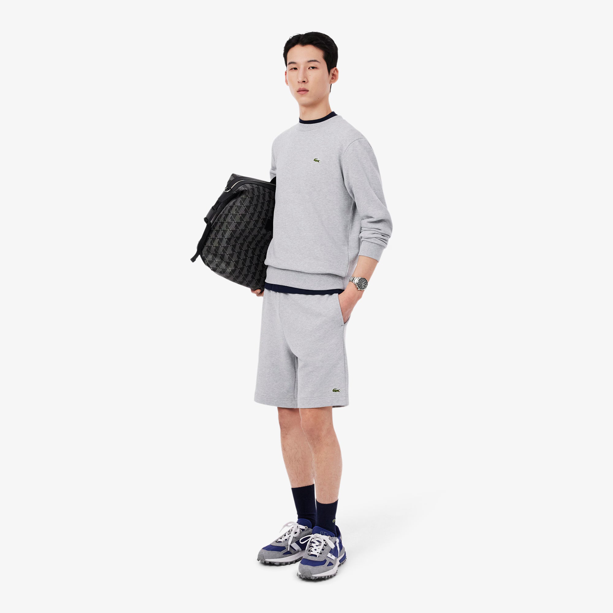 LACOSTE Calções em felpa regular fit