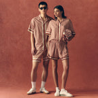 LACOSTE Calções leves com estampado de monogramas