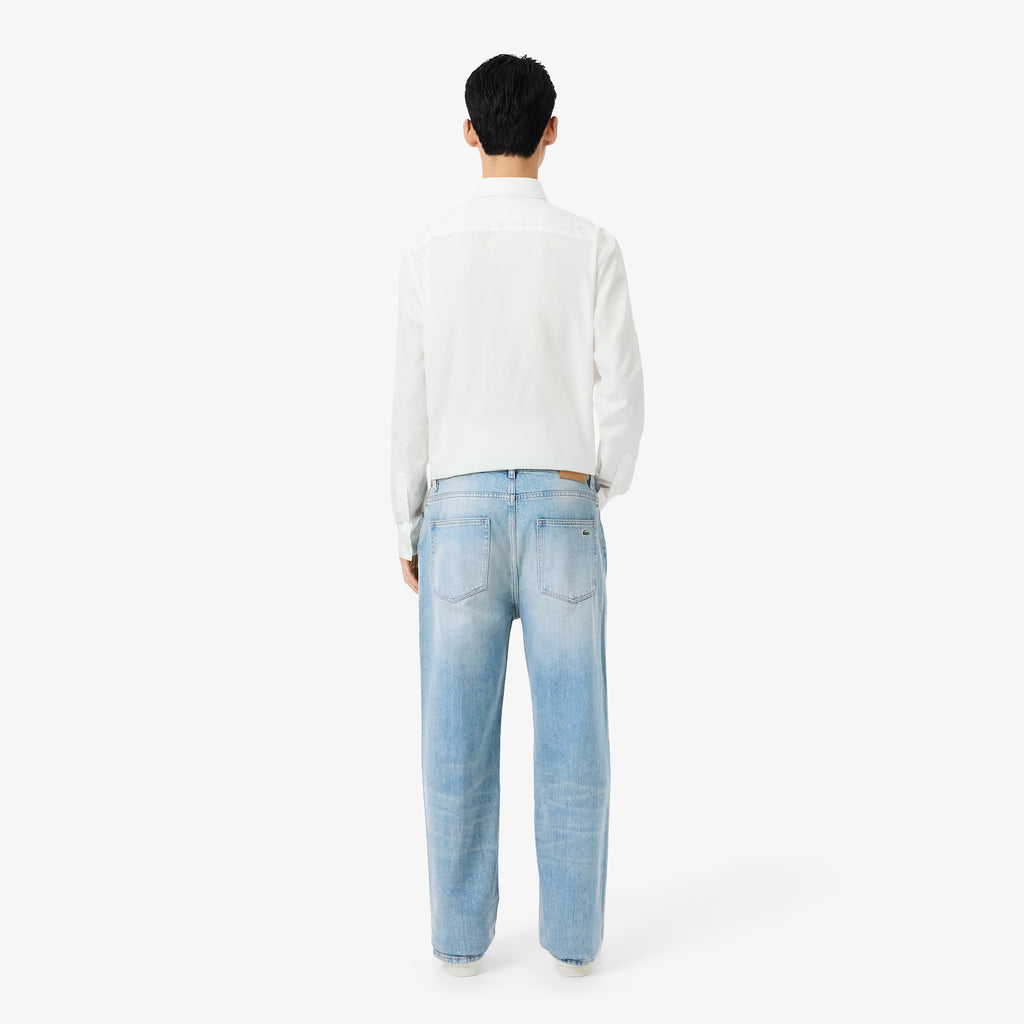 LACOSTE Calças de ganga índigo straight cut com 5 bolsos - CARISMAstore