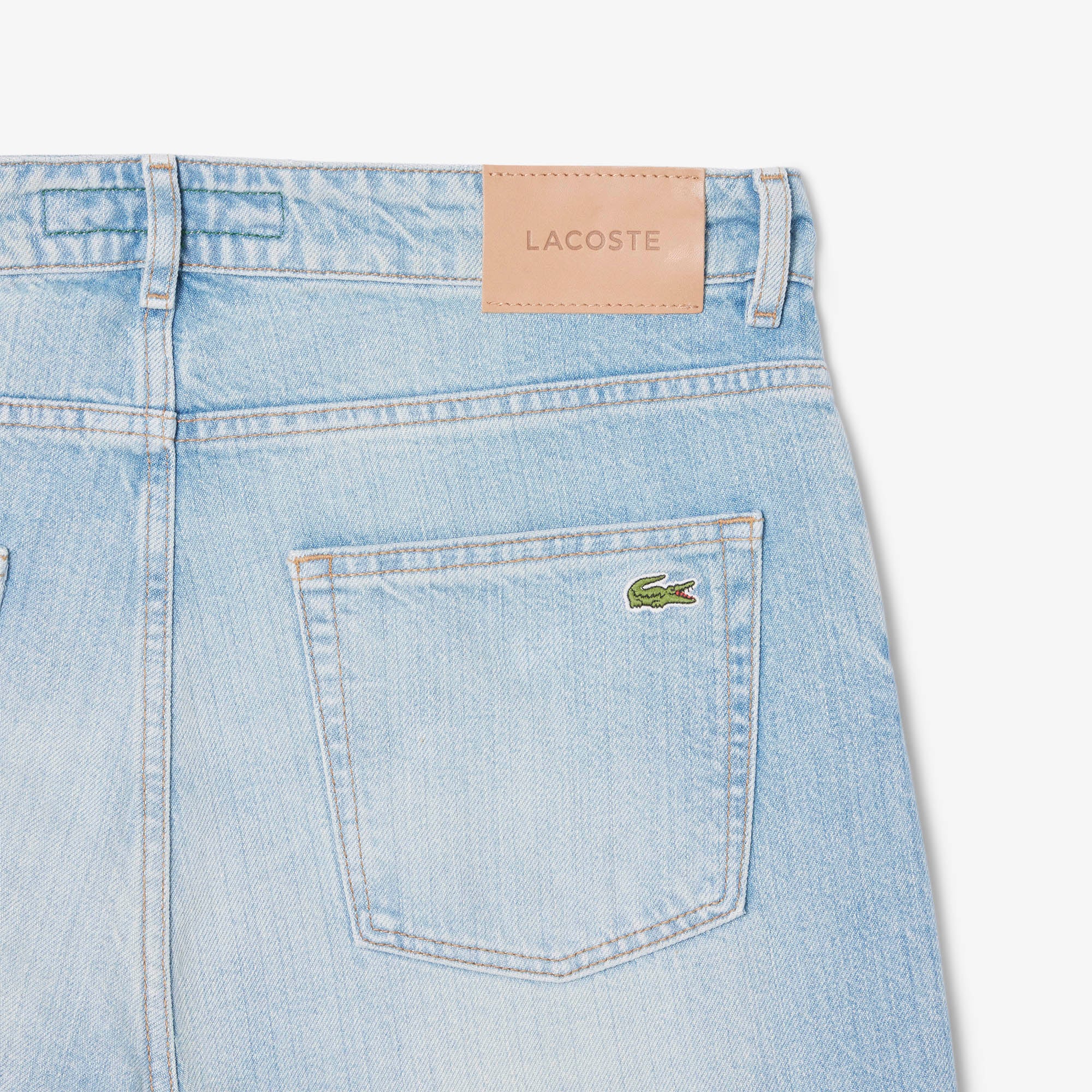LACOSTE Calças de ganga índigo straight cut com 5 bolsos - CARISMAstore