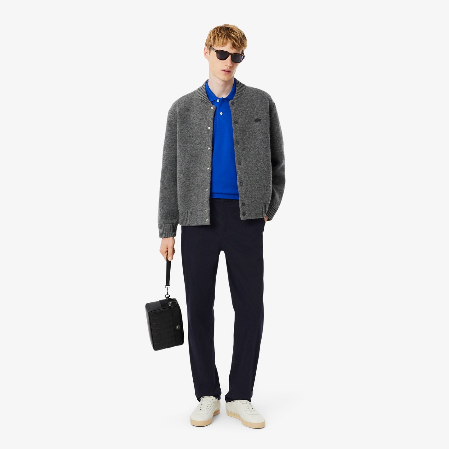 LACOSTE Calças chino de bombazina regular fit - CARISMAstore