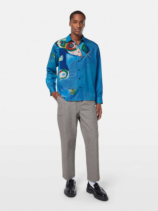 SCOTCH&SODA Camisa de corte relaxado estampada