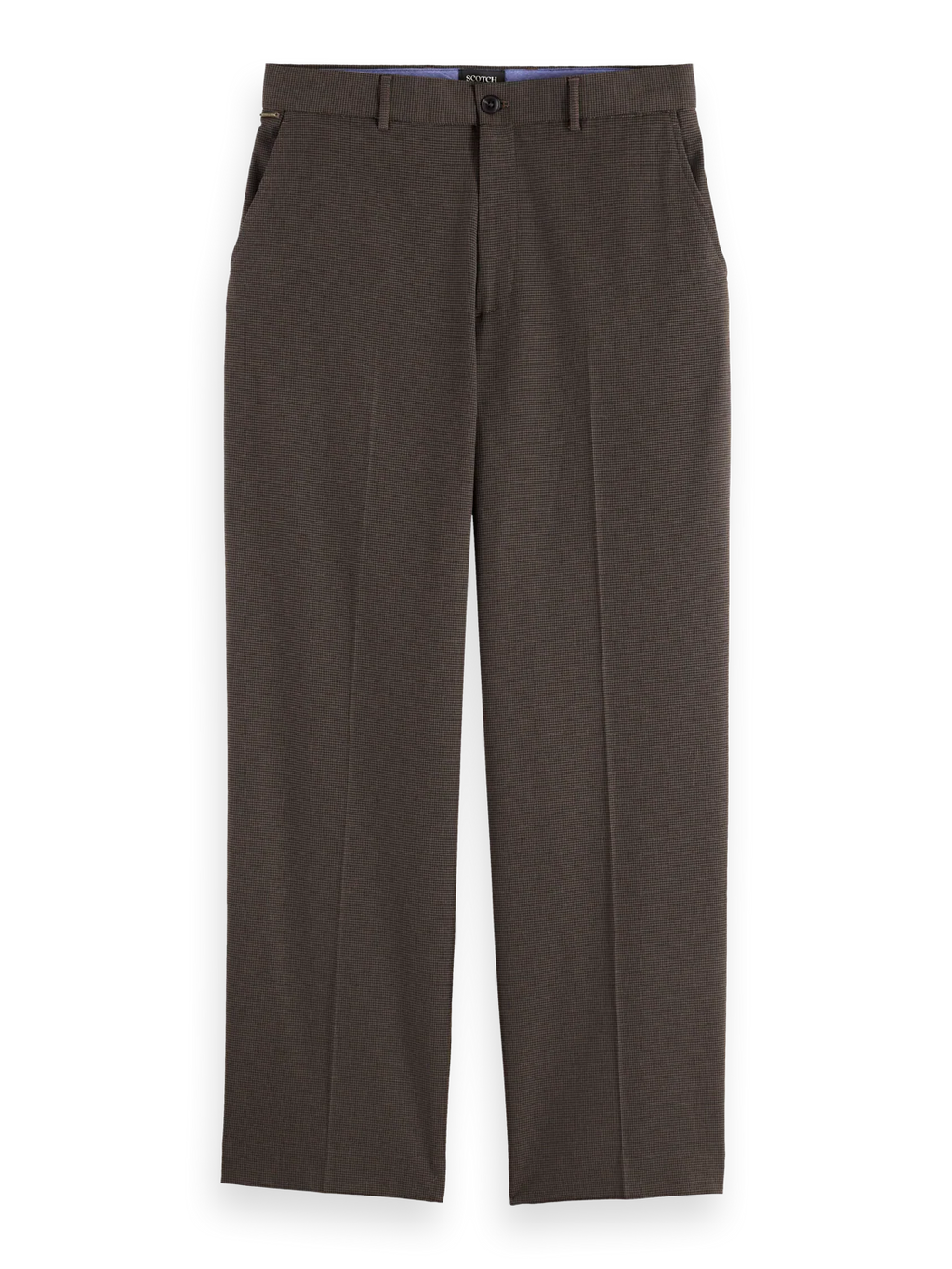 SCOTCH&SODA Calça chino folgada em mistura de lã