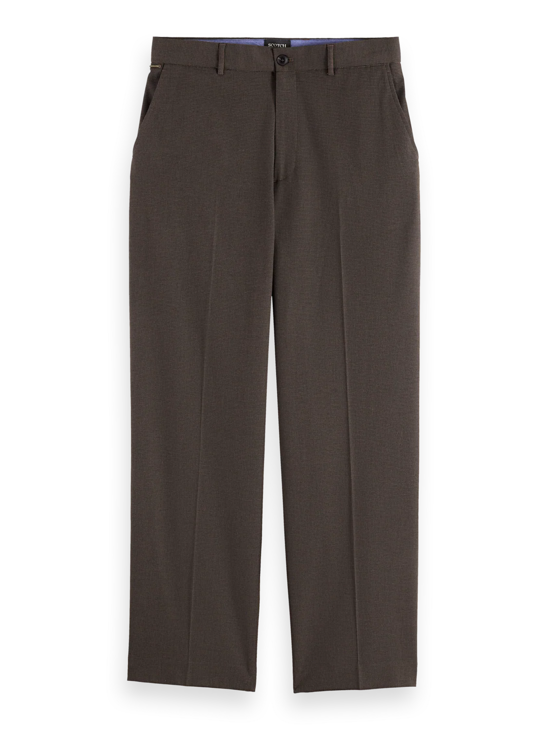 SCOTCH&SODA Calça chino folgada em mistura de lã