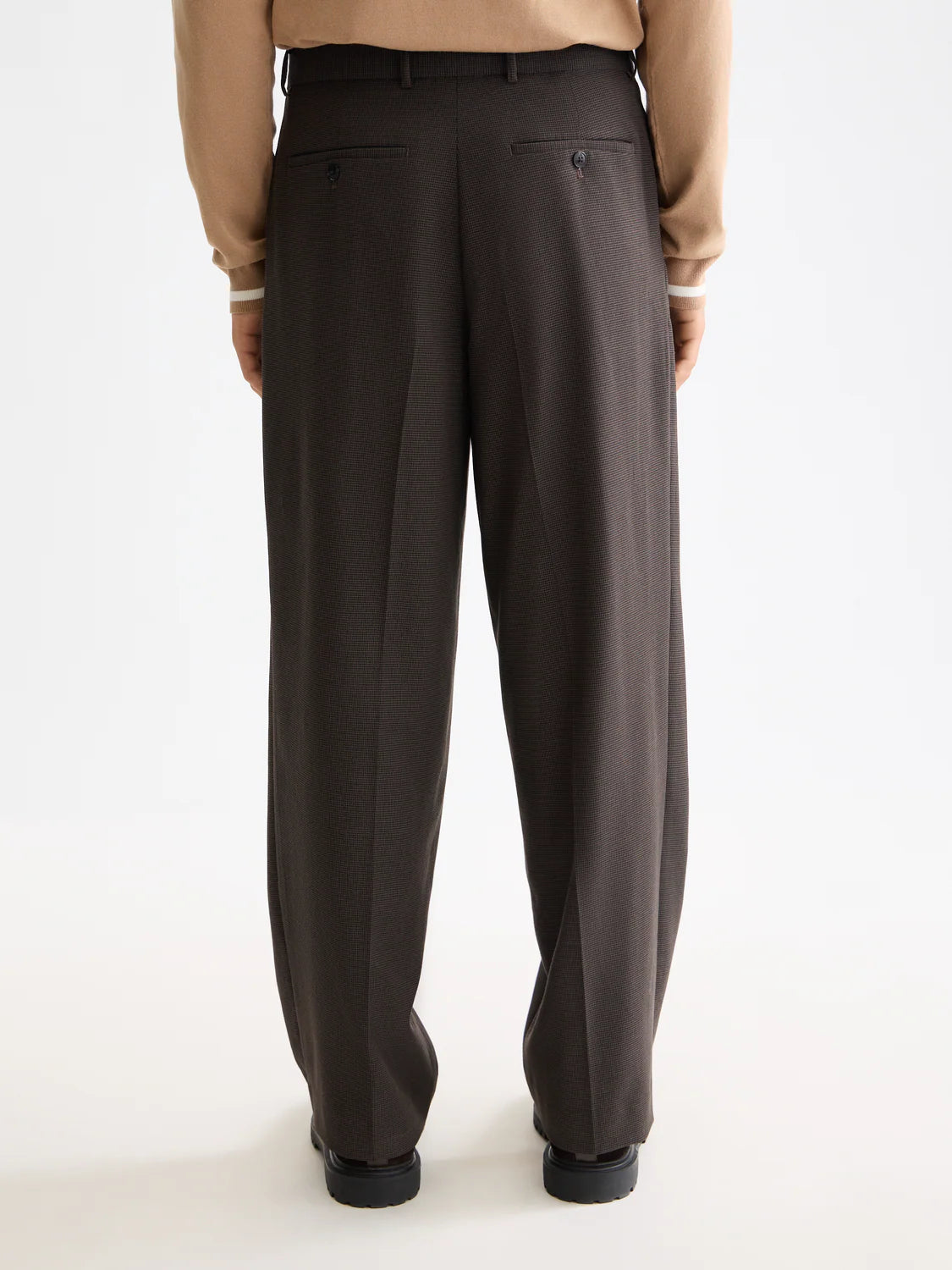 SCOTCH&SODA Calça chino folgada em mistura de lã