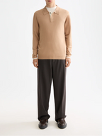 SCOTCH&SODA Calça chino folgada em mistura de lã