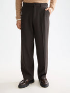 SCOTCH&SODA Calça chino folgada em mistura de lã