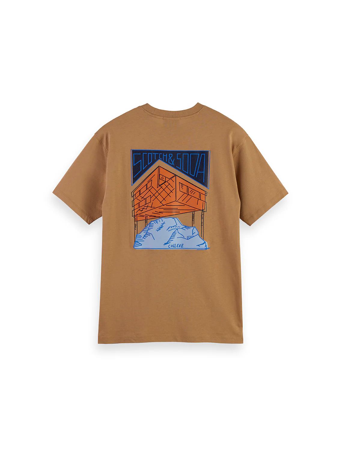 SCOTCH&SODA T-shirt com estampado na frente e nas costas