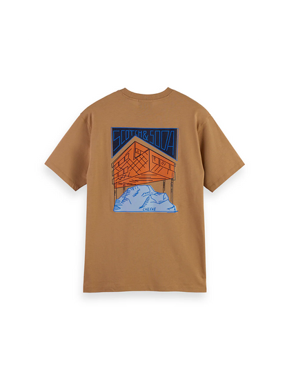 SCOTCH&SODA T-shirt com estampado na frente e nas costas