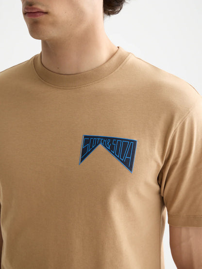 SCOTCH&SODA T-shirt com estampado na frente e nas costas