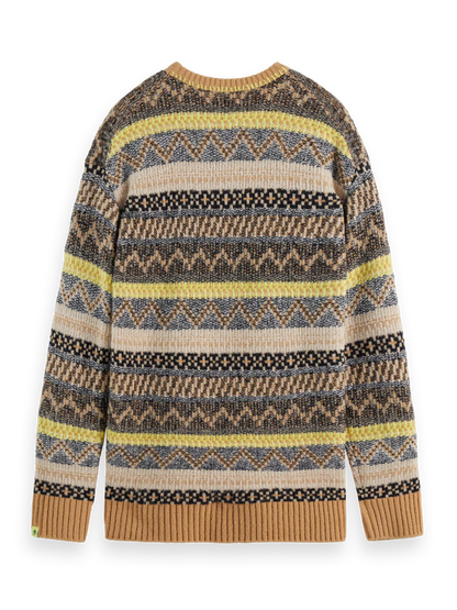 SCOTCH&SODA Camisola jacquard com decote redondo - CARISMAstore