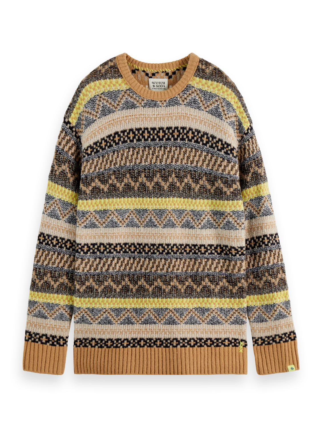 SCOTCH&SODA Camisola jacquard com decote redondo - CARISMAstore