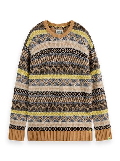 SCOTCH&SODA Camisola jacquard com decote redondo - CARISMAstore